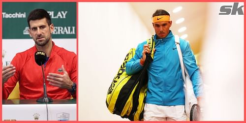 Novak Djokovic (L) and Rafael Nadal