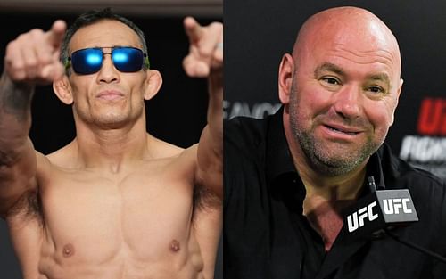 Tony Ferguson (left), Dana White (right) [Images courtesy: @tonyfergusonxt via Instagram and Getty]