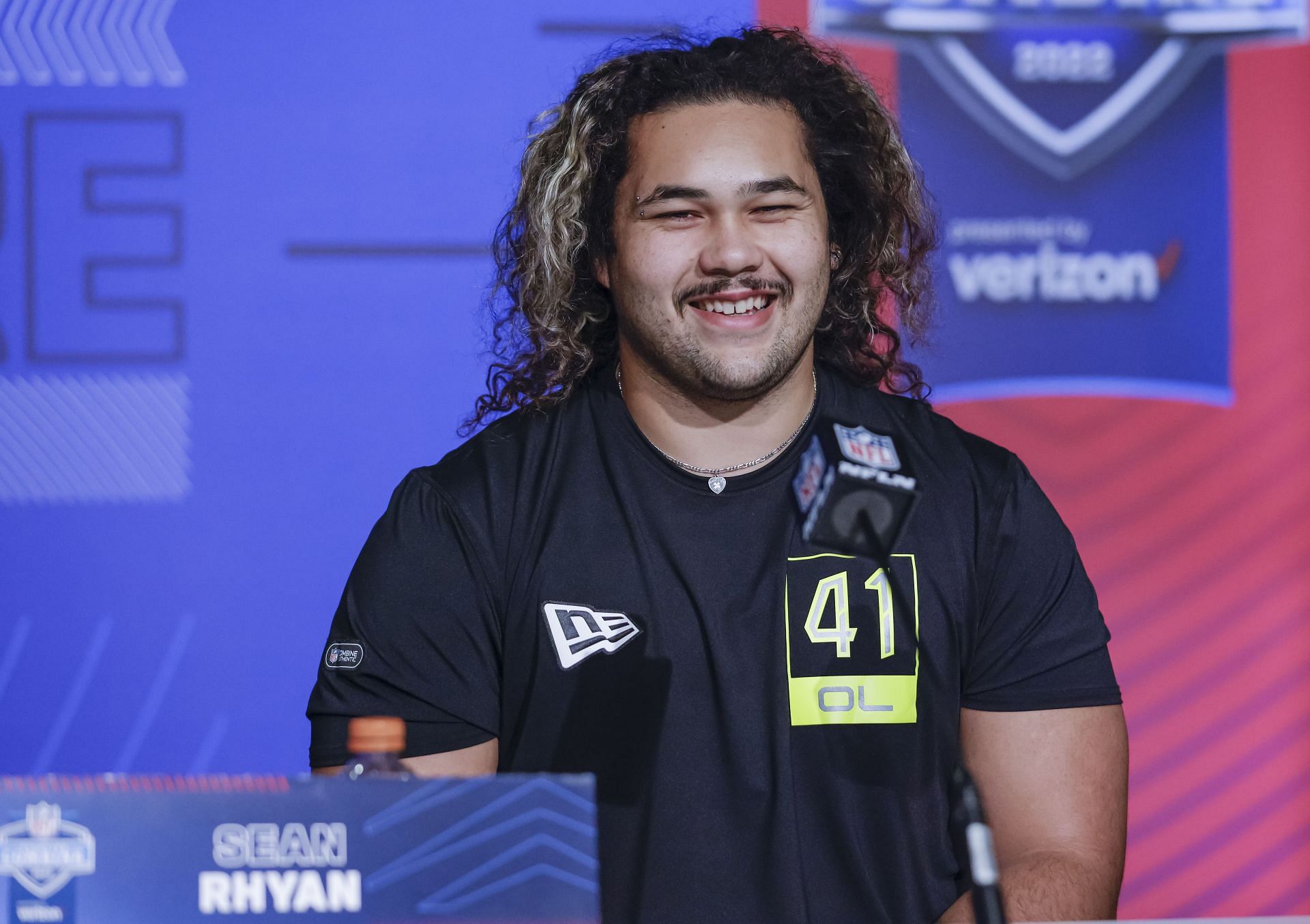Sean Rhyan at the NFL Combine