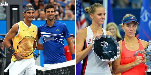 From L-R: Rafael Nadal, Novak Djokovic, Karolina Pliskova and Angelique Kerber