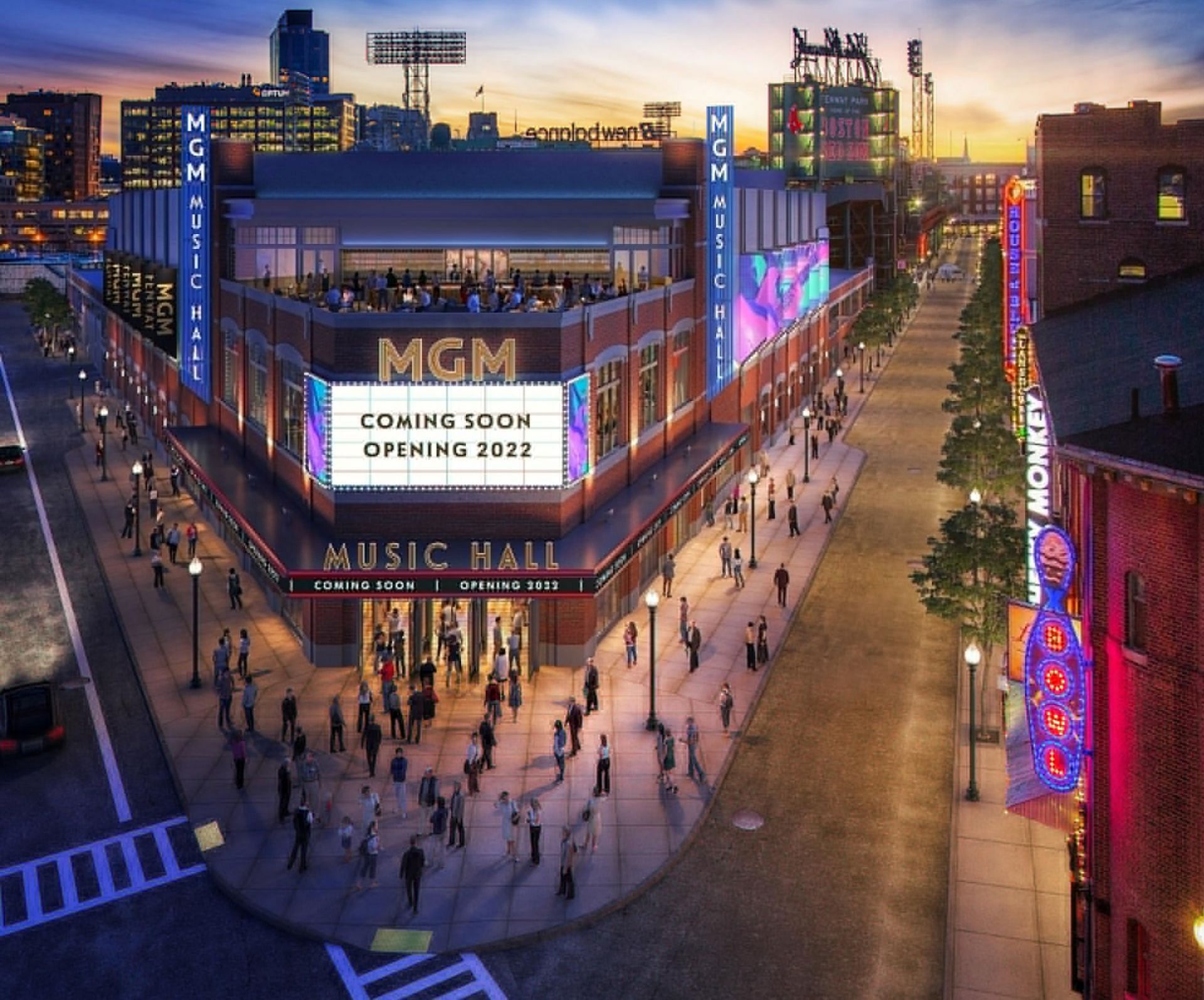 The opening of the MGM Music Hall at Fenway is scheduled for October 3. (Image via @MGMMusicHall)