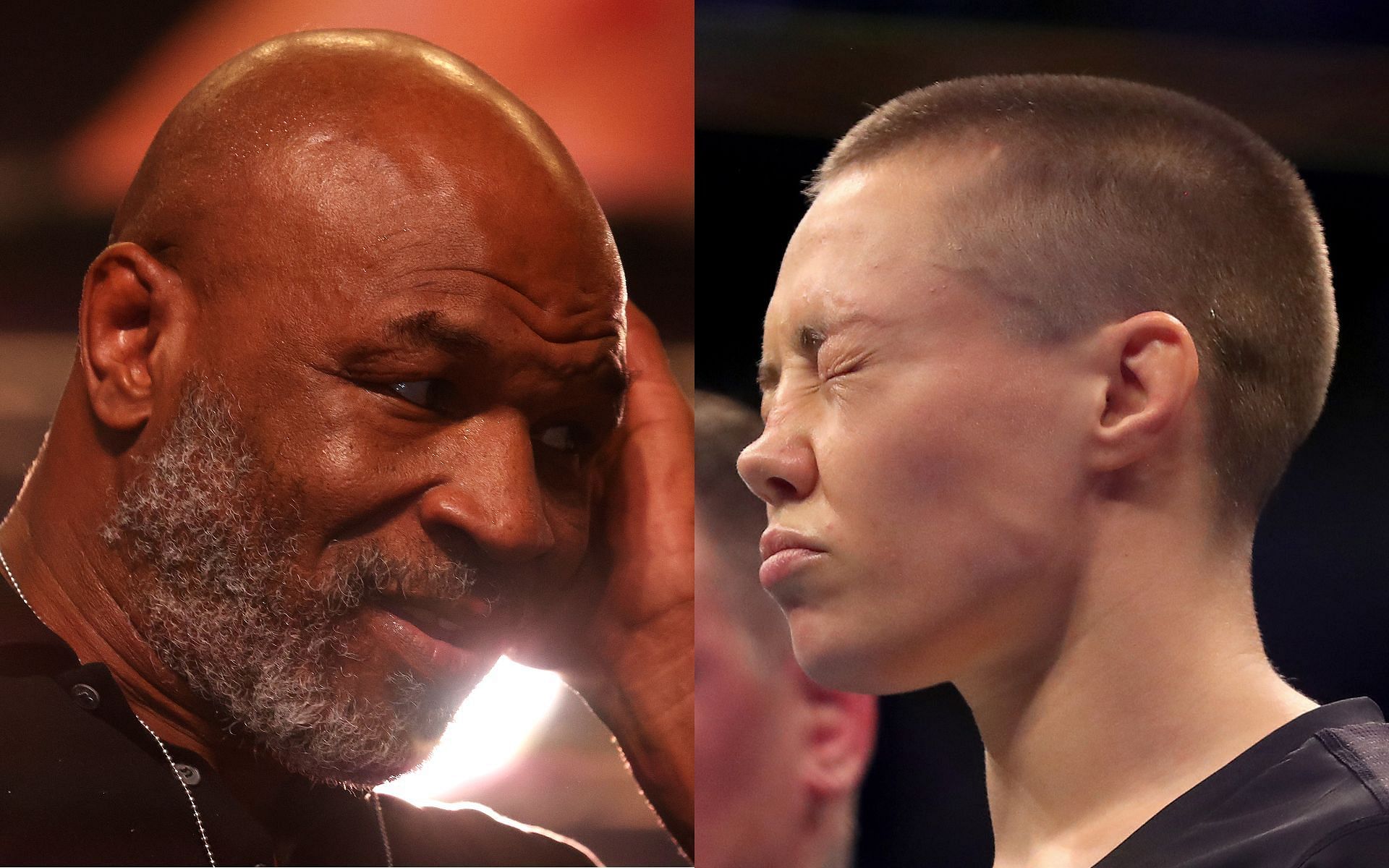 Mike Tyson (left) and Rose Namajunas (right) (Images via Getty)