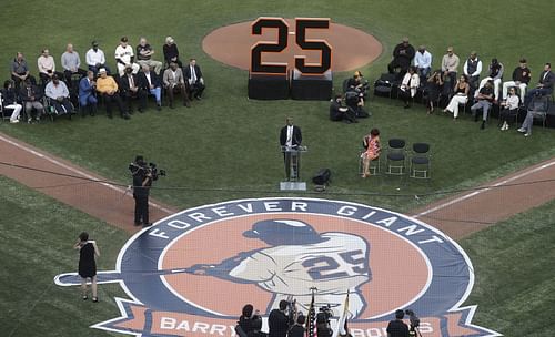 Barry Bonds San Francisco Giants Number 25 Retirement Ceremony