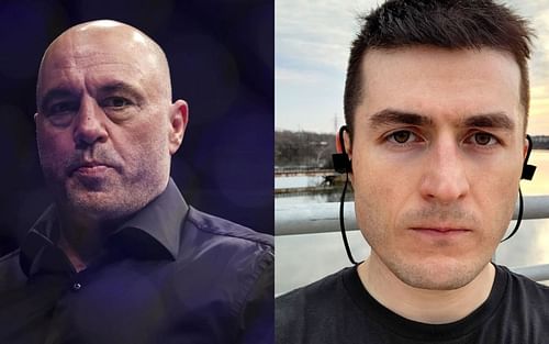 Joe Rogan (left), Lex Fridman (right) [Image courtesy of @lexfridman on Twitter]