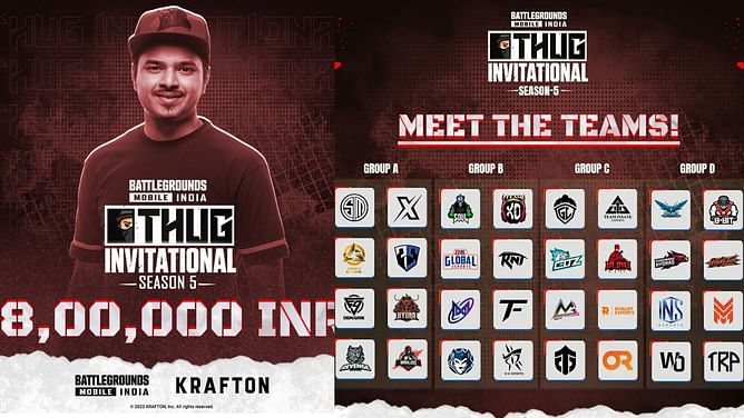 BGMI Thug Invitational Season 5: Invited teams, format, schedule, and prize pool revealed