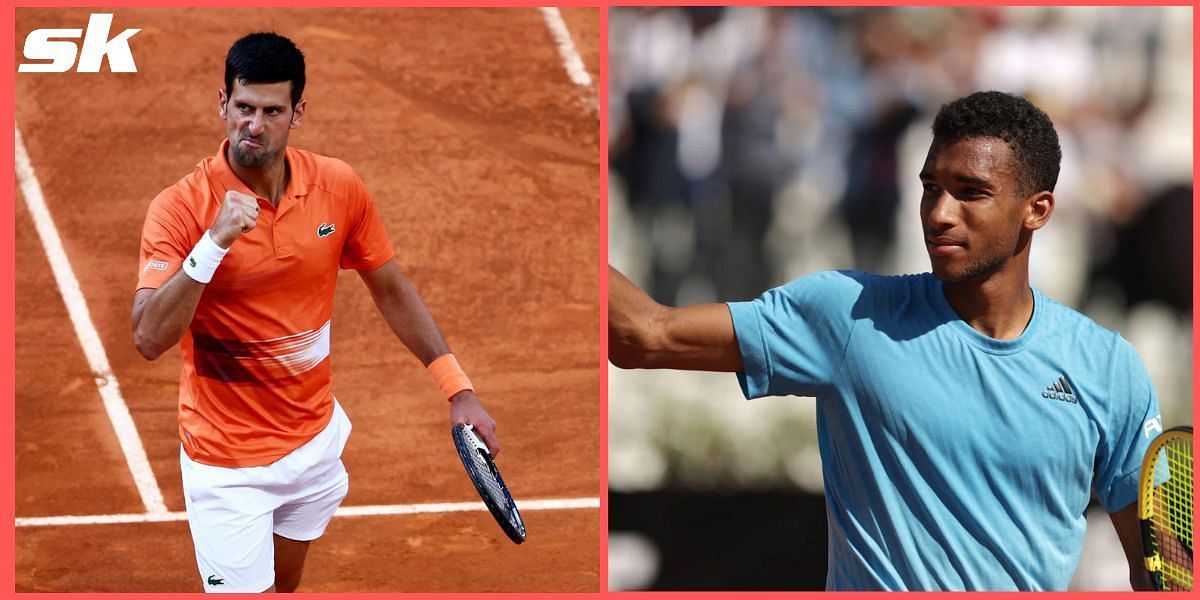 Novak Djokovic and Felix Auger-Aliassime will lock horns on Day 6 of the Italian Open