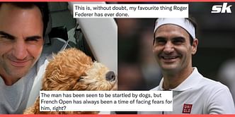 "On a day with Nadal and Djokovic playing, Roger Federer still finds a way to steal the show" - Tennis fans react to Swiss adopting new dog