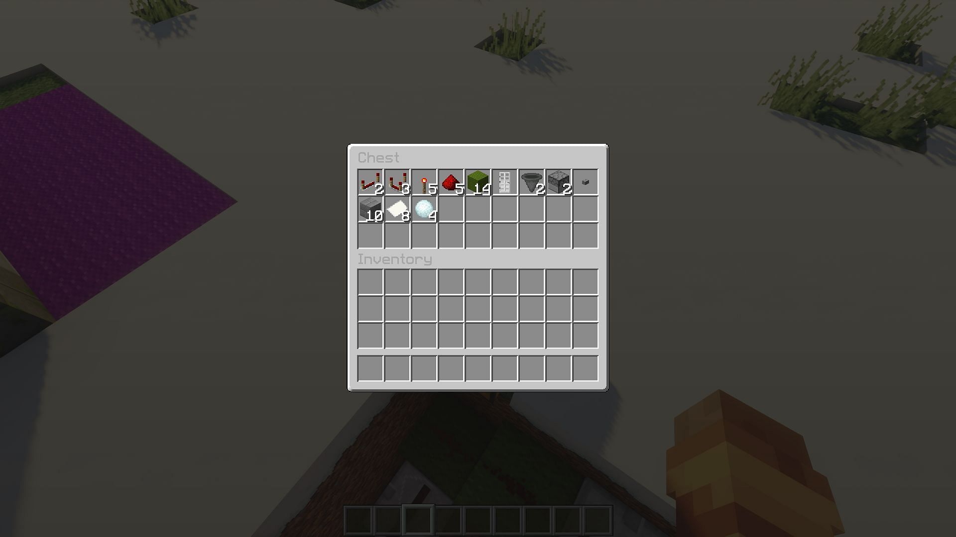 The materials needed (Image via Minecraft)