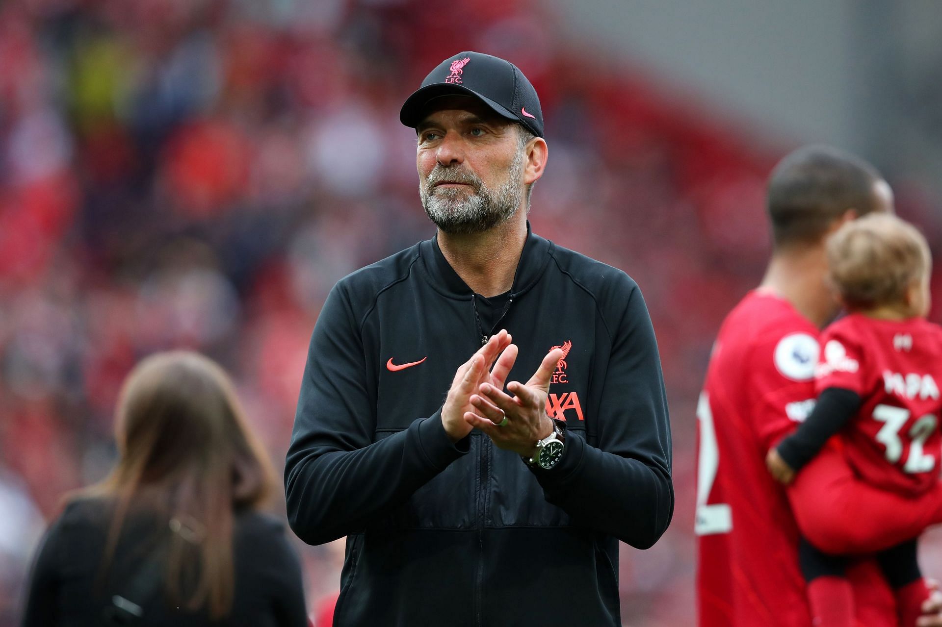 Liverpool boss Jurgen Klopp looks on