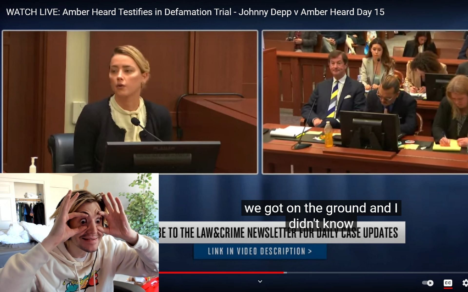 xQc compares Johnny Depp&#039;s testimony with Amber Heard&#039;s during a recent stream (Image via xQcOW/Twitch)
