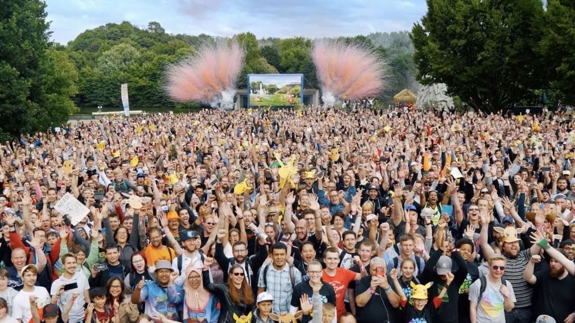 La multitud en el evento European Live anterior organizado por Dortmund, Alemania (Imagen a través de Niantic)