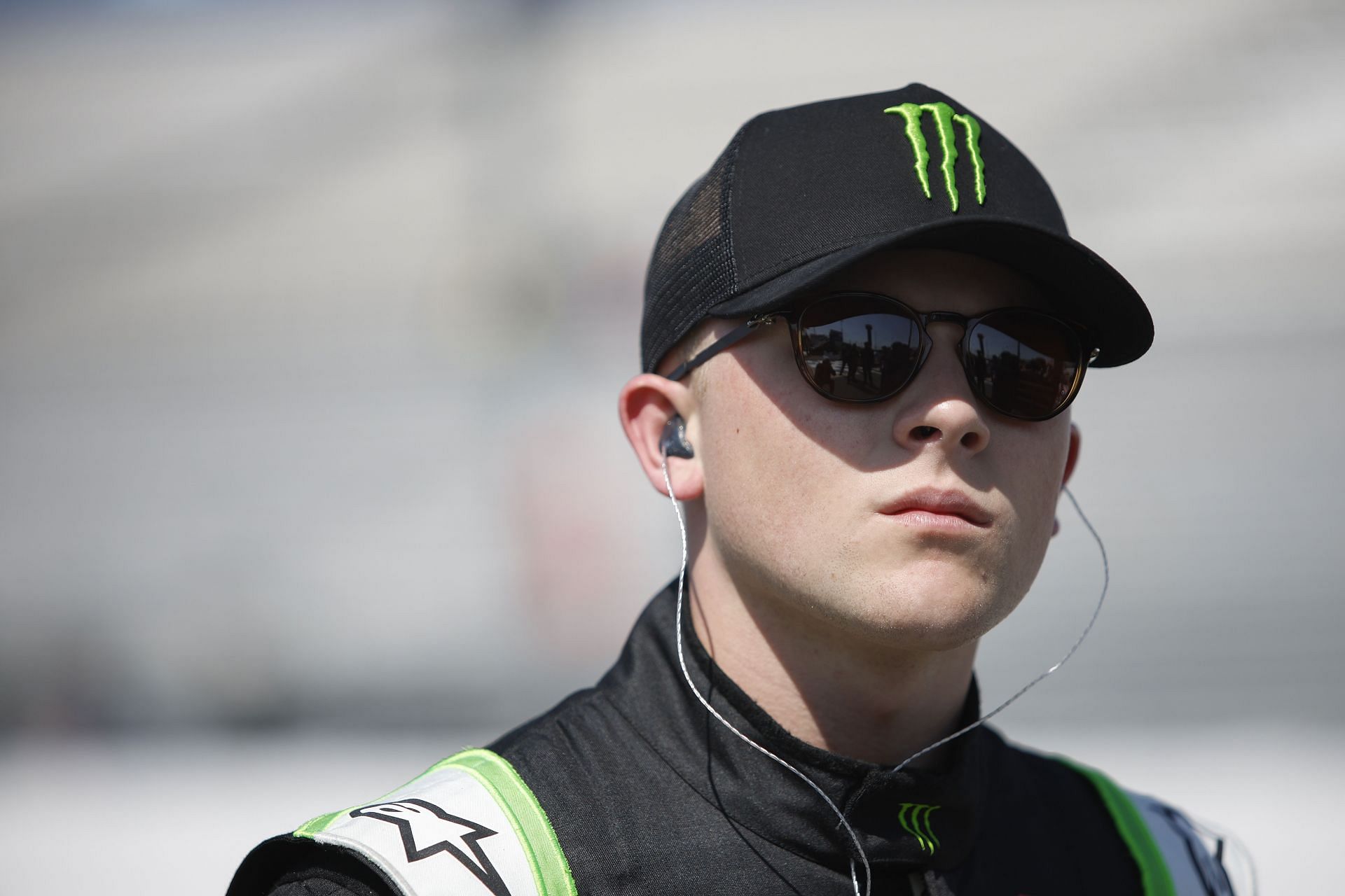 Ty Gibbs looks on during qualifying for the 2022 NASCAR Xfinity Series A-GAME 200 at Dover Motor Speedway in Dover, Delaware. (Photo by Sean Gardner/Getty Images)