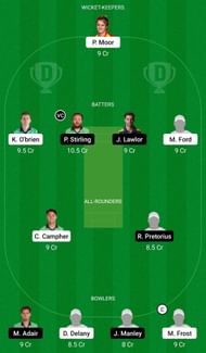 Dream11 Team for Munster Reds vs Northern Knights - Ireland Inter-Provincial Cup 2022.