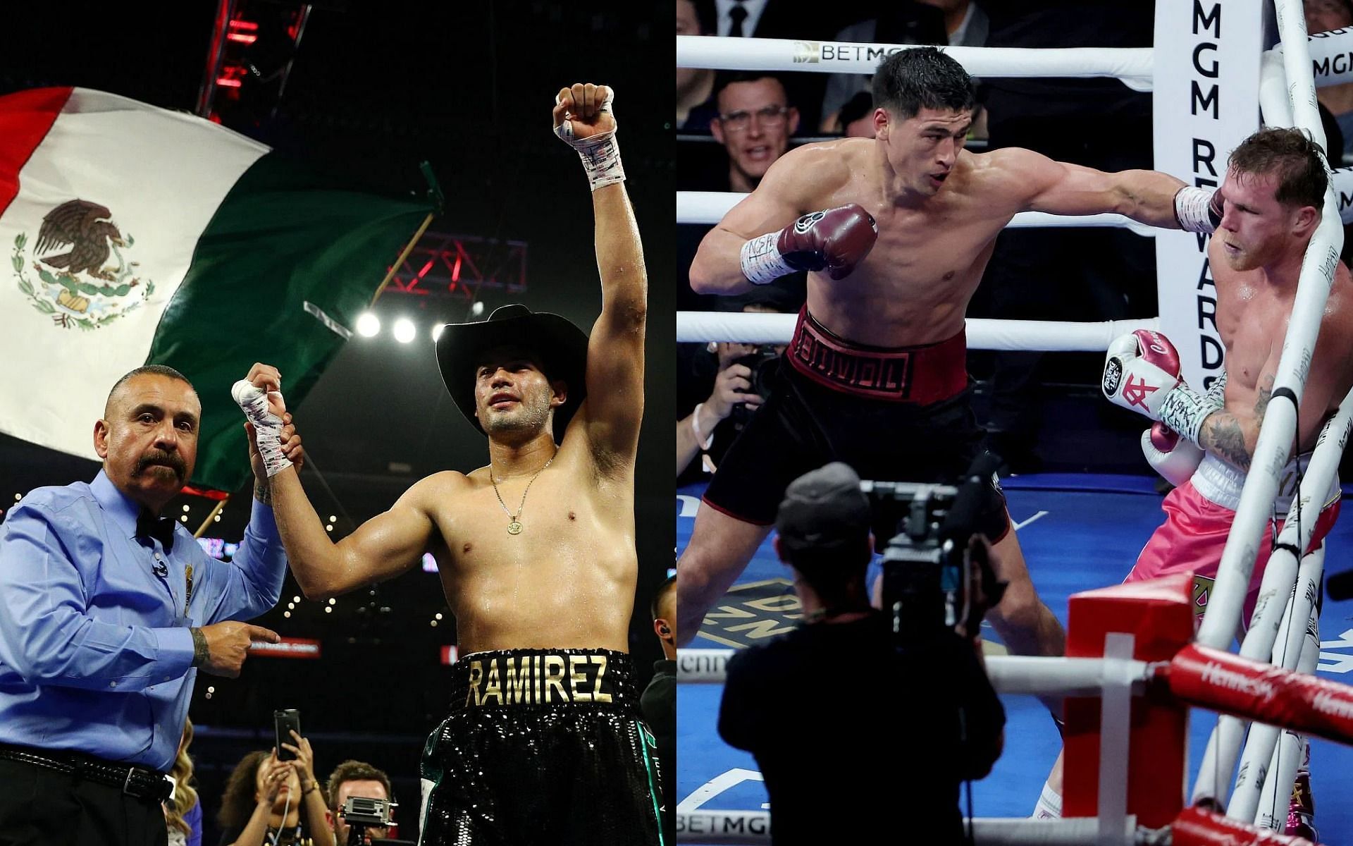 Gilberto Ramirez (L) wants to avenge Canelo Alvarez&#039;s loss to Dmitry Bivol (R).