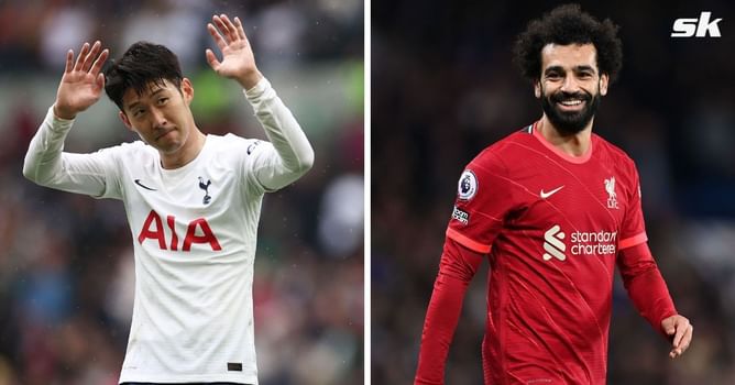 Liverpool superstar Mohamed Salah and Tottenham forward Son Heung-min congratulate each other after sharing Premier League Golden Boot