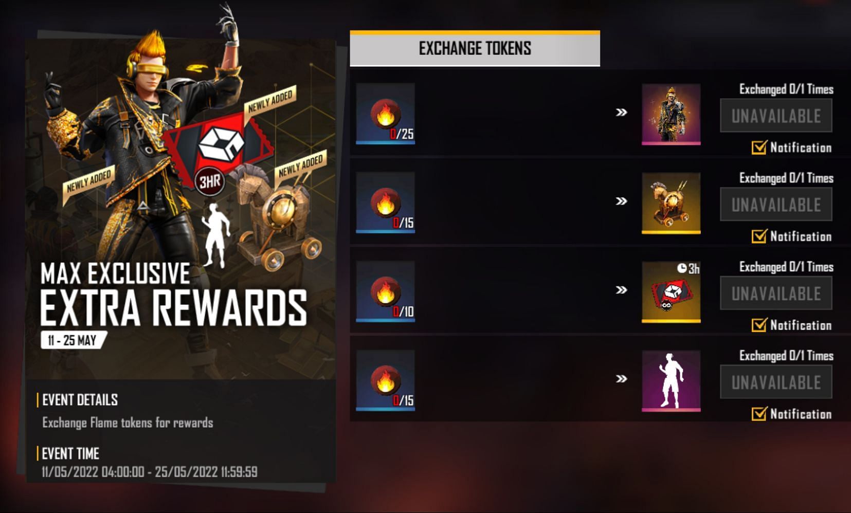 Beside the bundle, users can get a legendary loot box (Image via Garena)