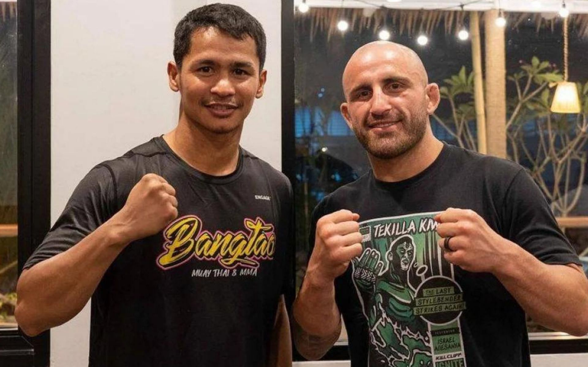 (left) ONE Championship&#039;s Superbon Banchamek and (right) UFC fighter Alexander Volkanovski [Credit: Instagram @superbon_banchamek]