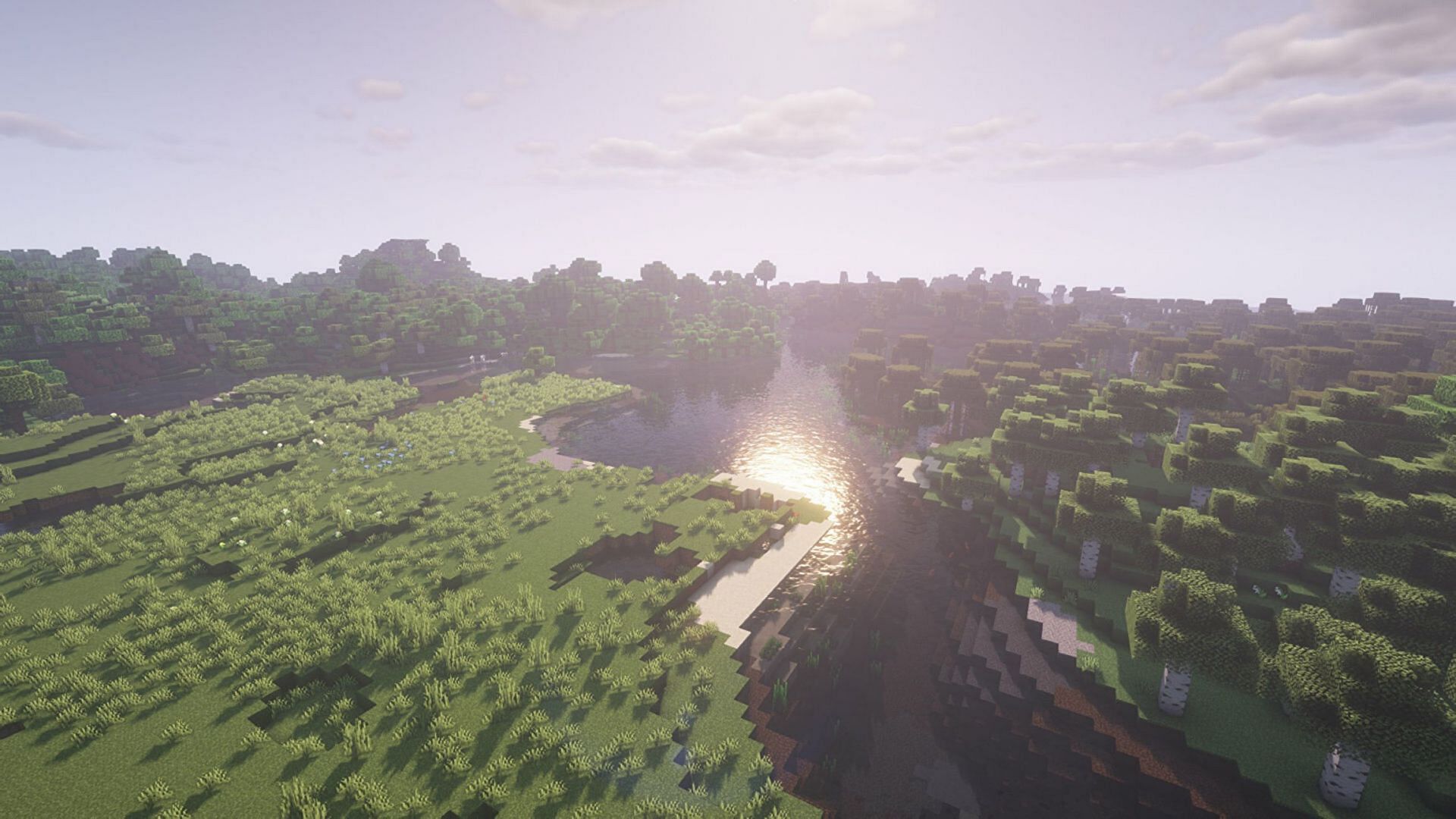 BSL Shaders&#039; water carries light spectacularly (Image via Mojang)