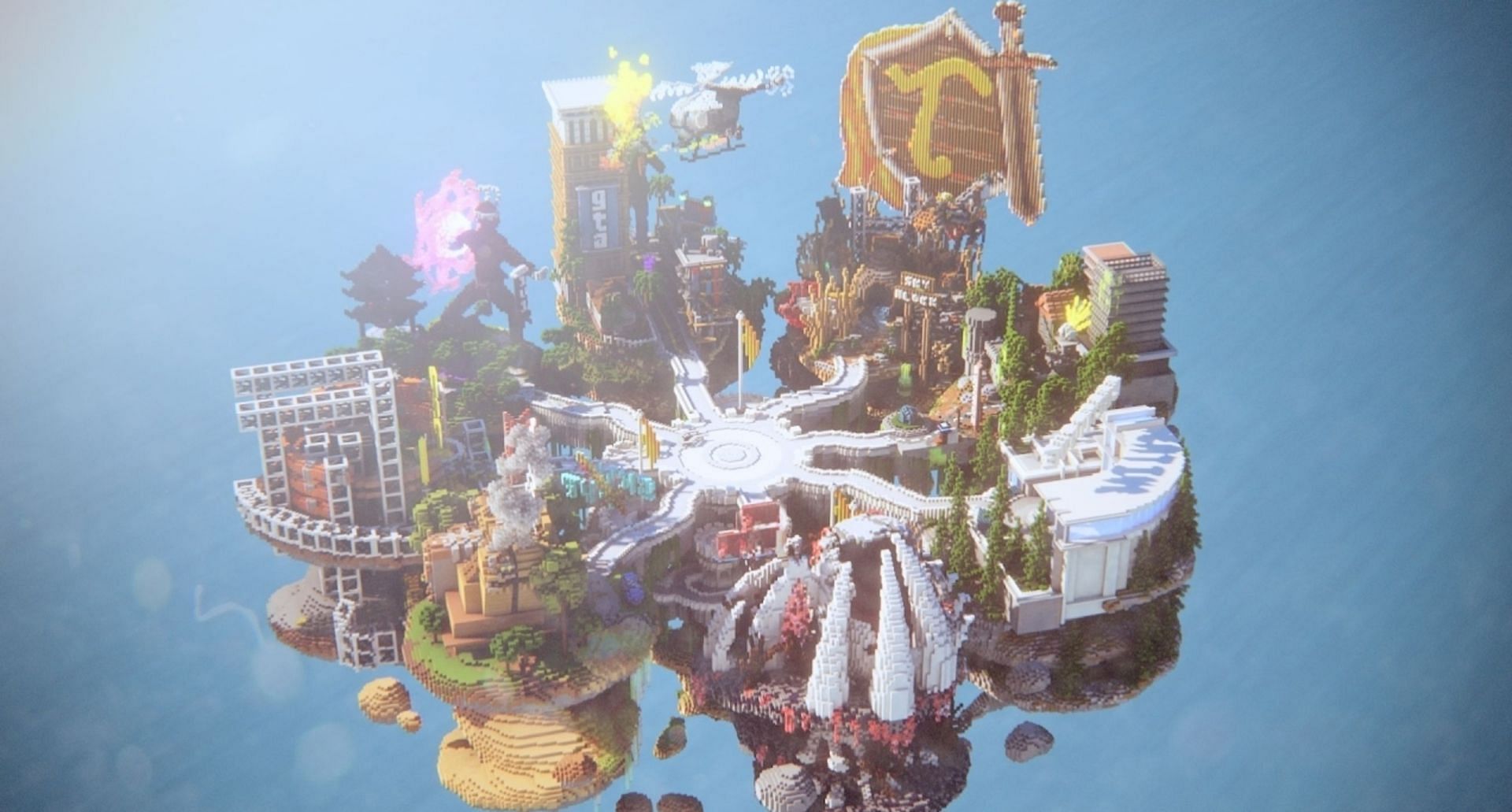 A spawn location from Twerion&#039;s server (Image via Twerion Network/Youtube)