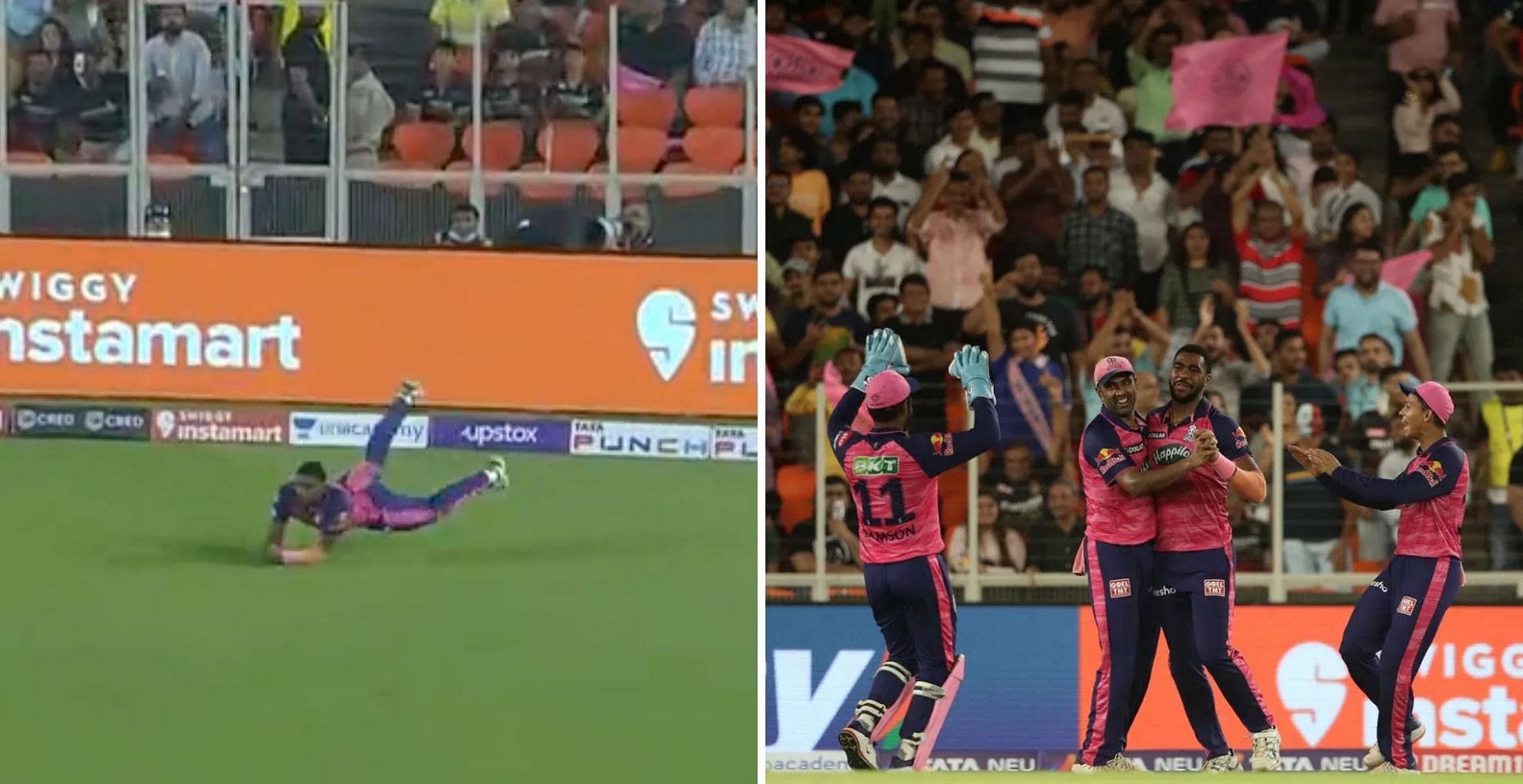 Obed McCoy plucked a brilliant catch to dismiss Glenn Maxwell.