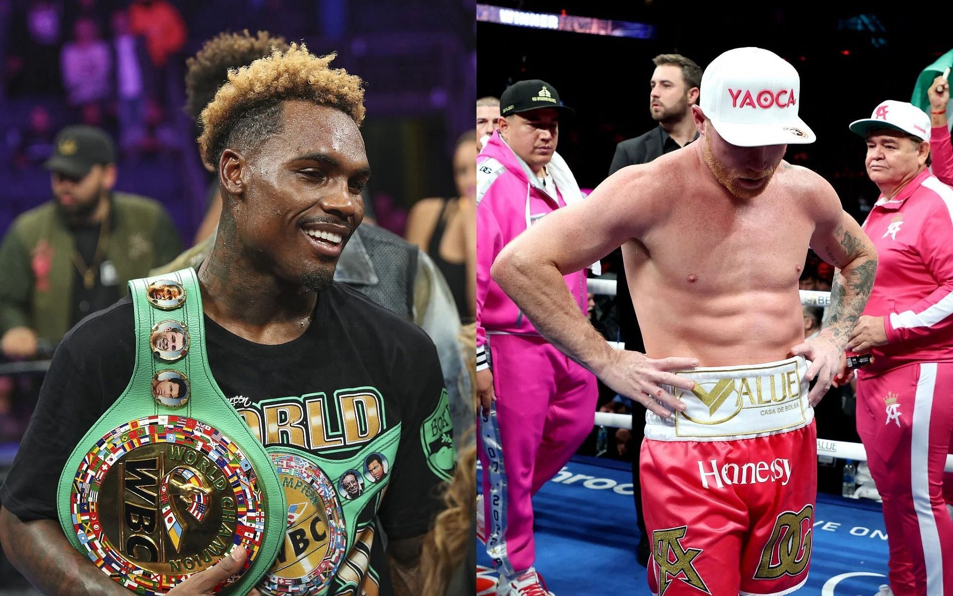 Jermell Charlo (L) has shown some respect to Canelo Alvarez (R).