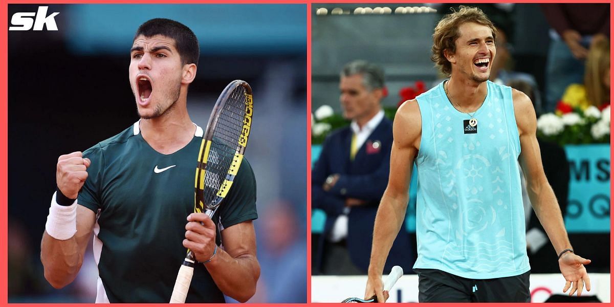 Carlos Alcaraz takes on Alexander Zverev in the final of the Madrid Open