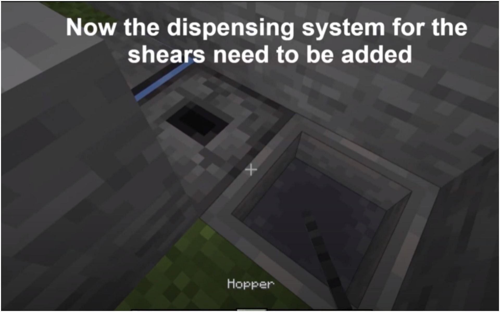 A hopper is placed next to the dispenser (Image via YouTube/Jedimasterkeanu)