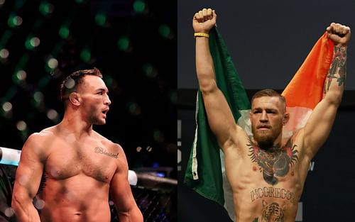 Michael Chandler (left) recalled Conor McGregor's (right) best performance in the UFC