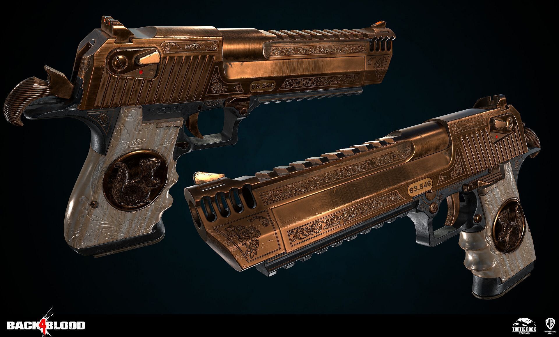 A look at the Embezzler gun in Back 4 Blood (Image via Turtle Rock Studios)