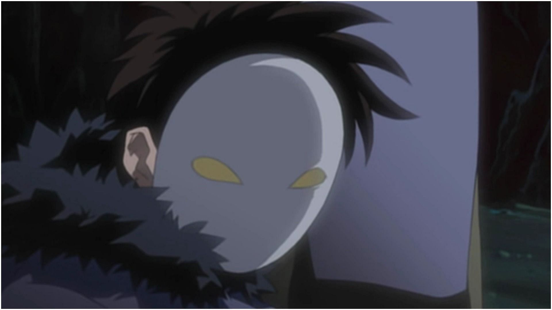 Agari Kaisen using the special mask to perform Face Copying Jutsu in Naruto (Image via Studio Pierrot)