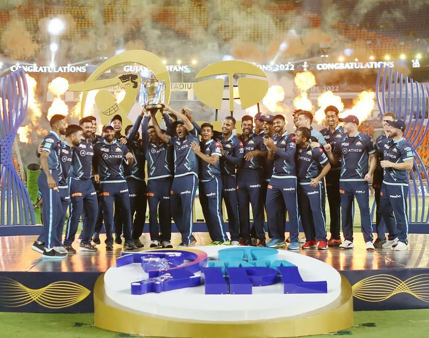 गुजरात टाइटंस ने जीती आईपीएल की ट्रॉफी (Photo Credit - IPLT20)