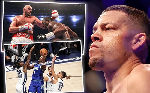 Nate Diaz (right) compared losing a boxing fight to losing a basketball game.