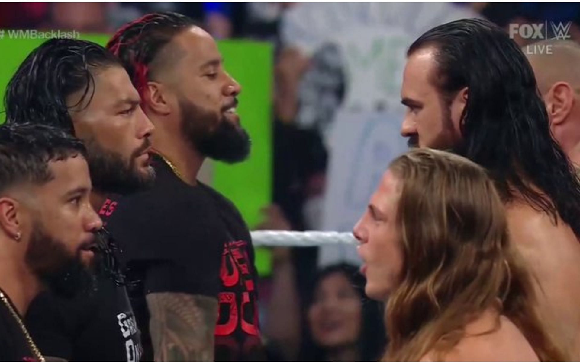 The Bloodline and their opponents at WrestleMania Backlash