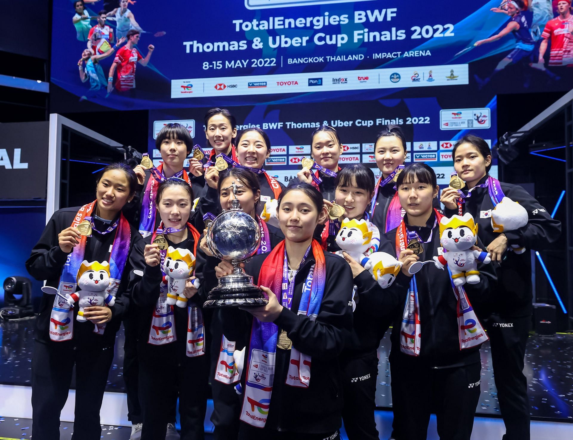 दक्षिण कोरियाई टीम ने दूसरी बार उबर कप का खिताब जीता है।