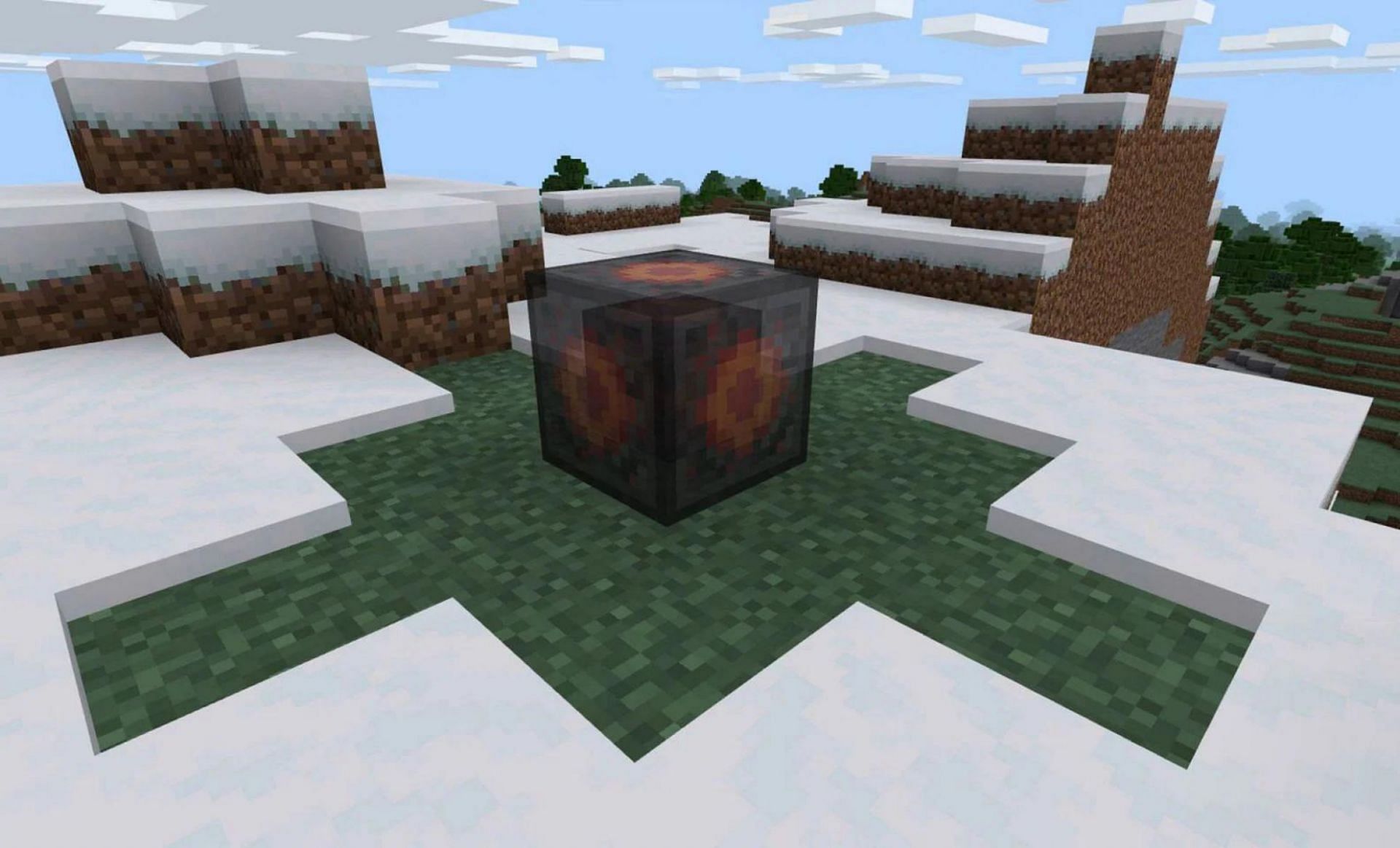 How the heat block functions in Education Edition (Image via Mojang)