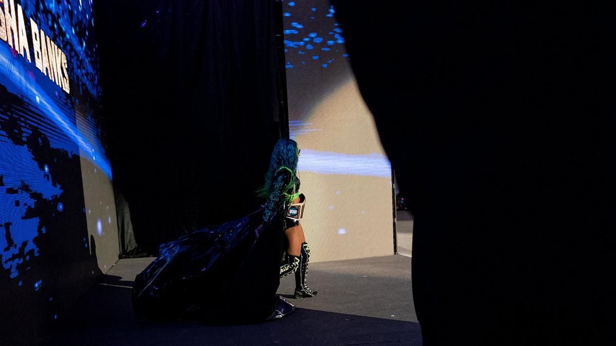 &quot;The Boss&quot; Sasha Banks making her entrance