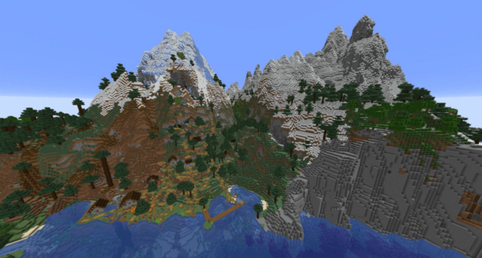 Having a village as a safe haven nearby is considerably helpful (Image via Mojang)