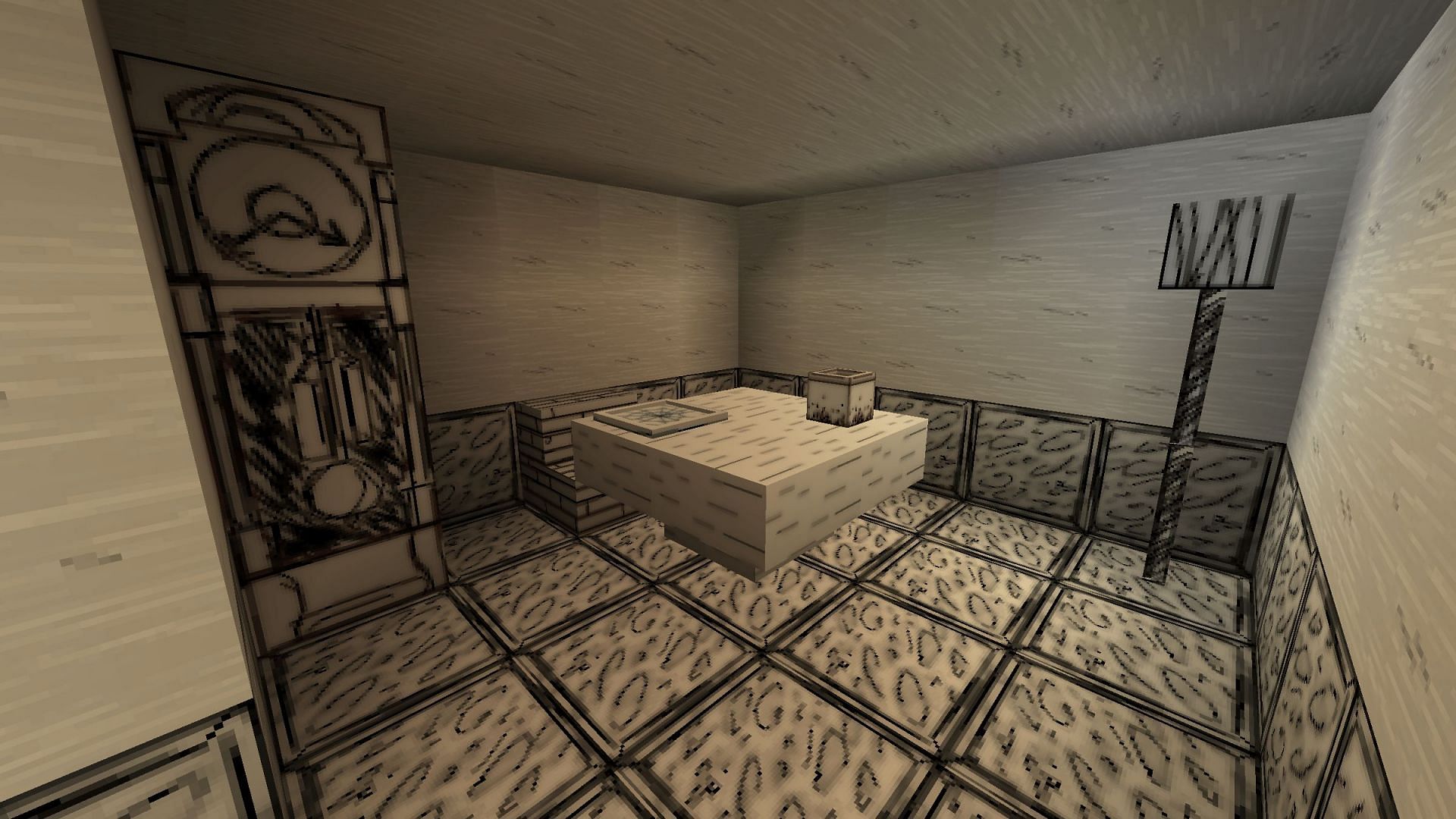 The hand-drawn textures of this map are quite unique (Image via Nusrachel/MinecraftMaps.com)