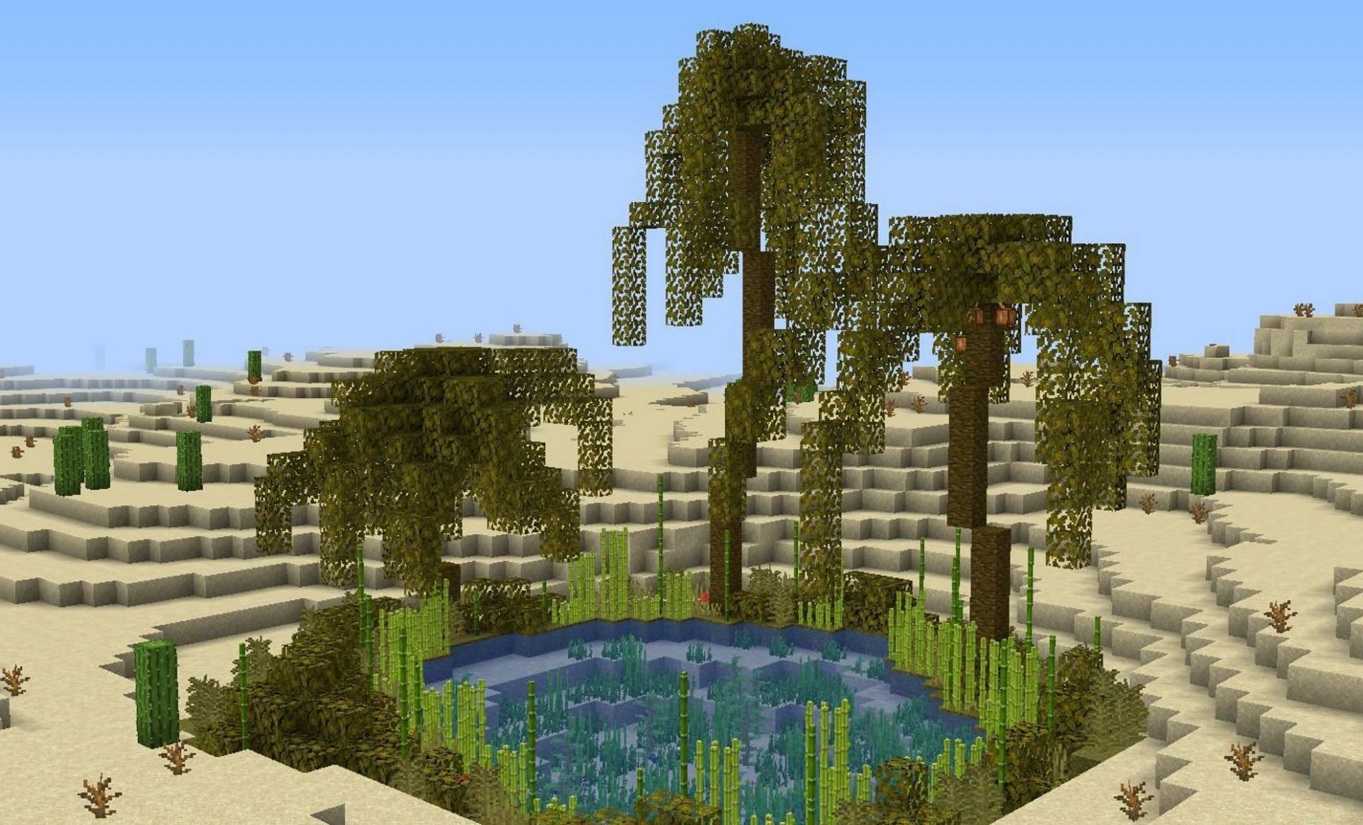 An oasis concept in Minecraft (Image via Reddit)