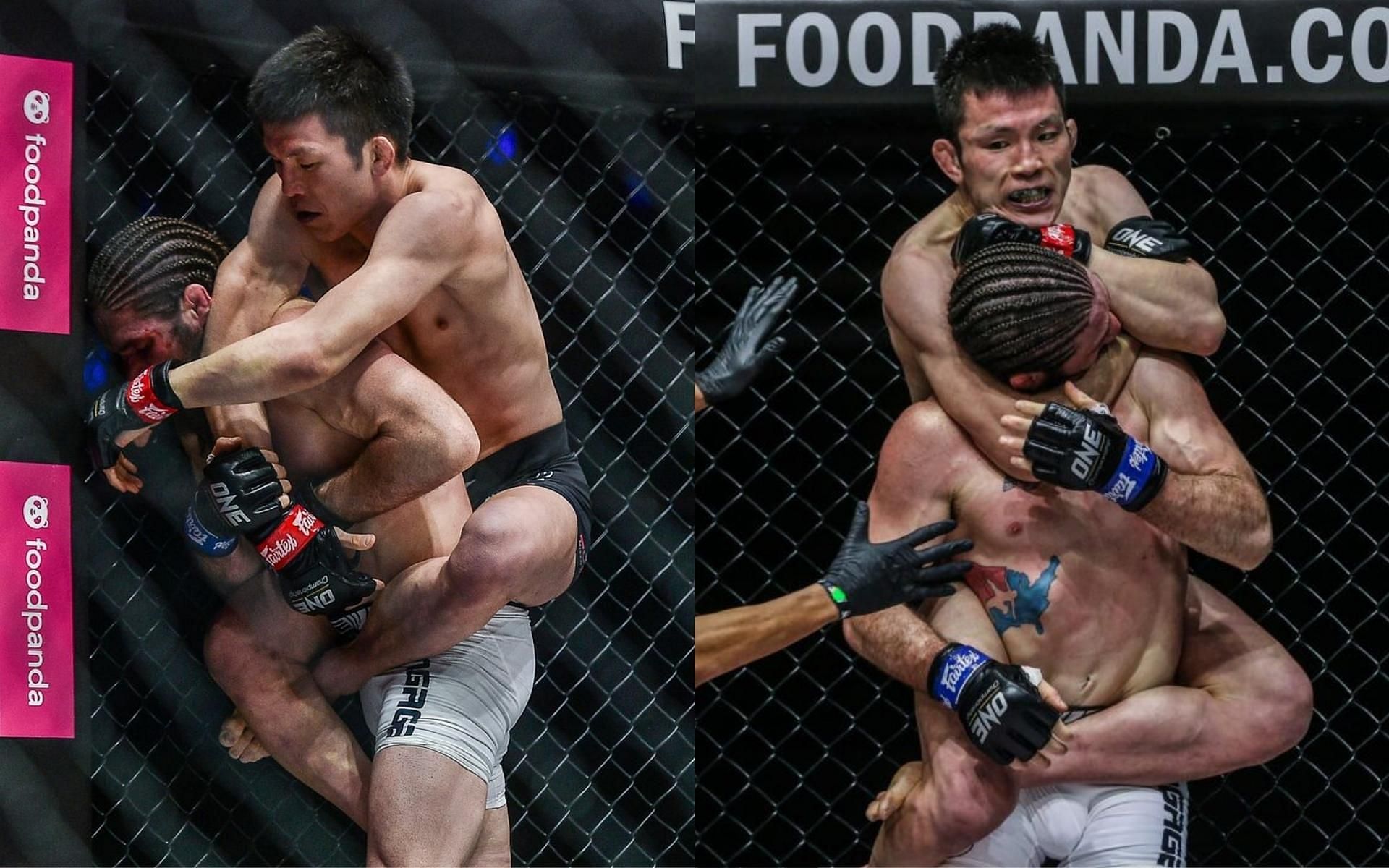 Former ONE Championship lightweight world champ Shinya Aoki submitted James Nakashima in 2021. (Images courtesy of ONE Championship)