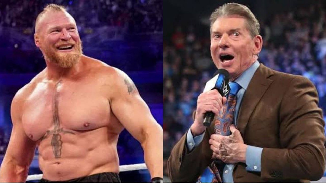 WWE सुपरस्टार ब्रॉक लैसनर और विंस मैकमैहन