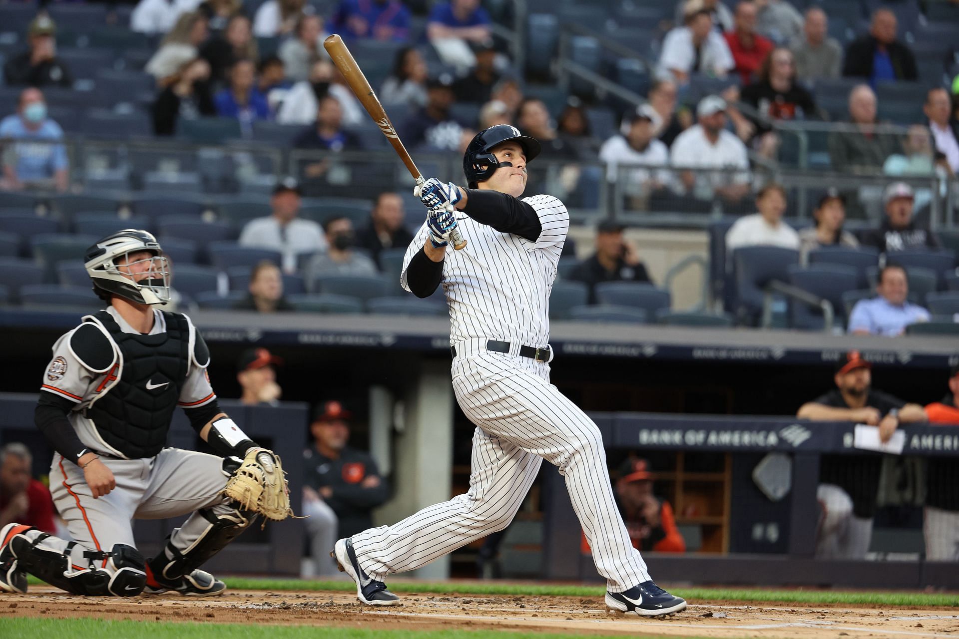 New York Yankees slugger Anthony Rizzo crushed a first-inning home run against the Baltimore Orioles