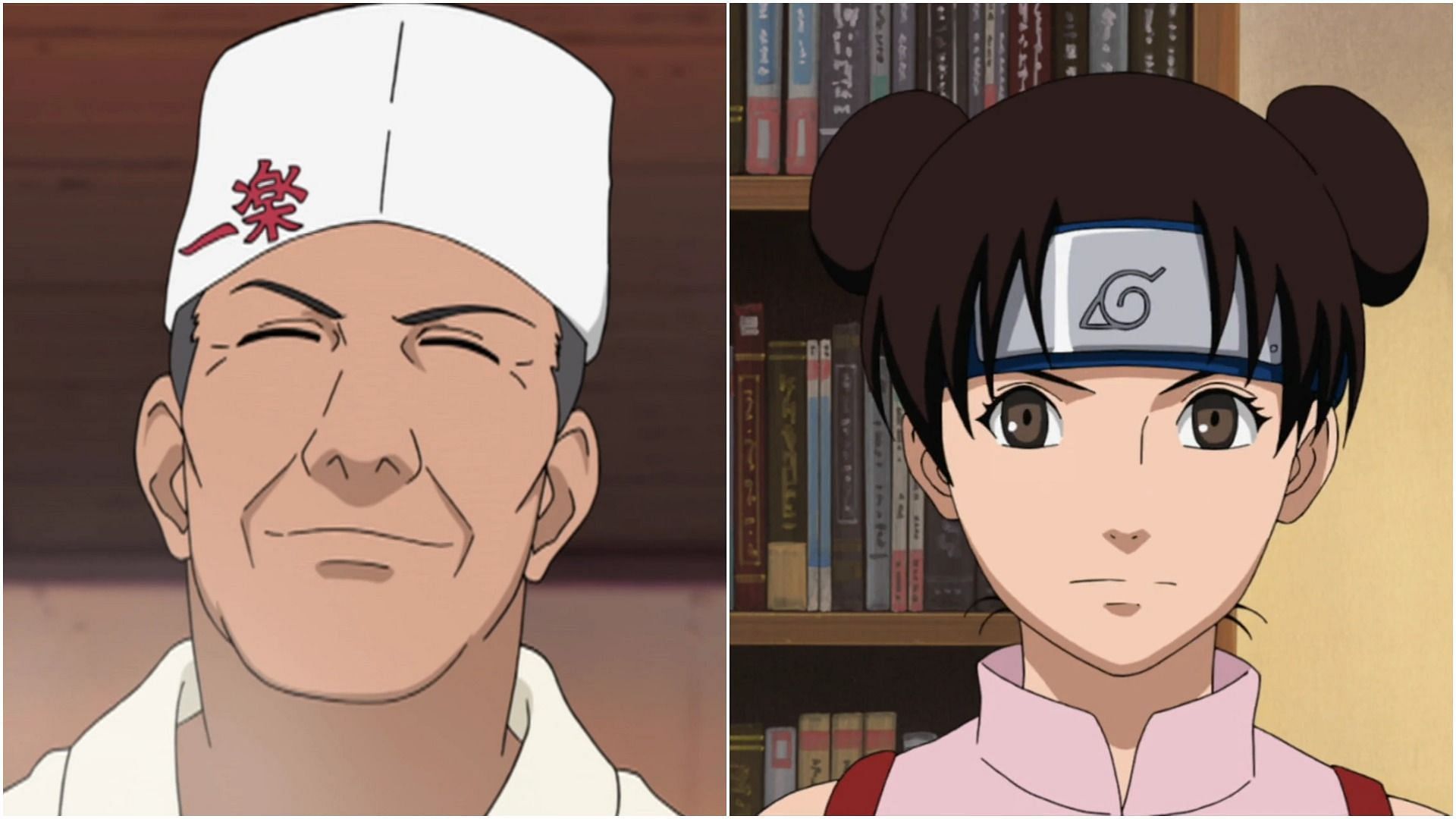 Teuchi and Tenten as seen in Naruto (Image via Studio Pierrot)