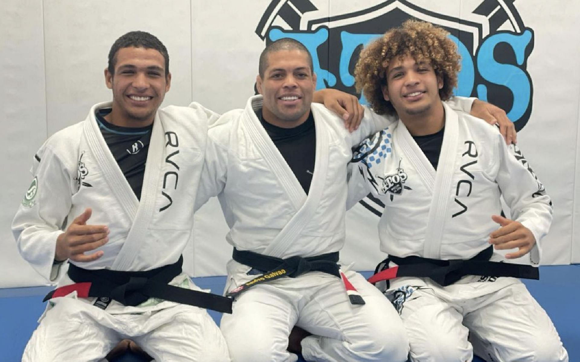 Andre Galvao (center) expects the Ruotolo twins, Tye (left) and Kade (right) to adapt quickly inside the cage at ONE 157. [Photo Andre Galvao Instagram]