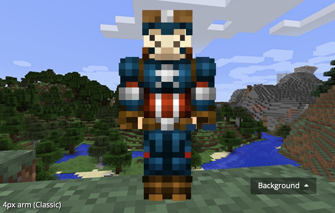 Players can play as a superhero Llama with this skin (Image via minecraftskins.com)