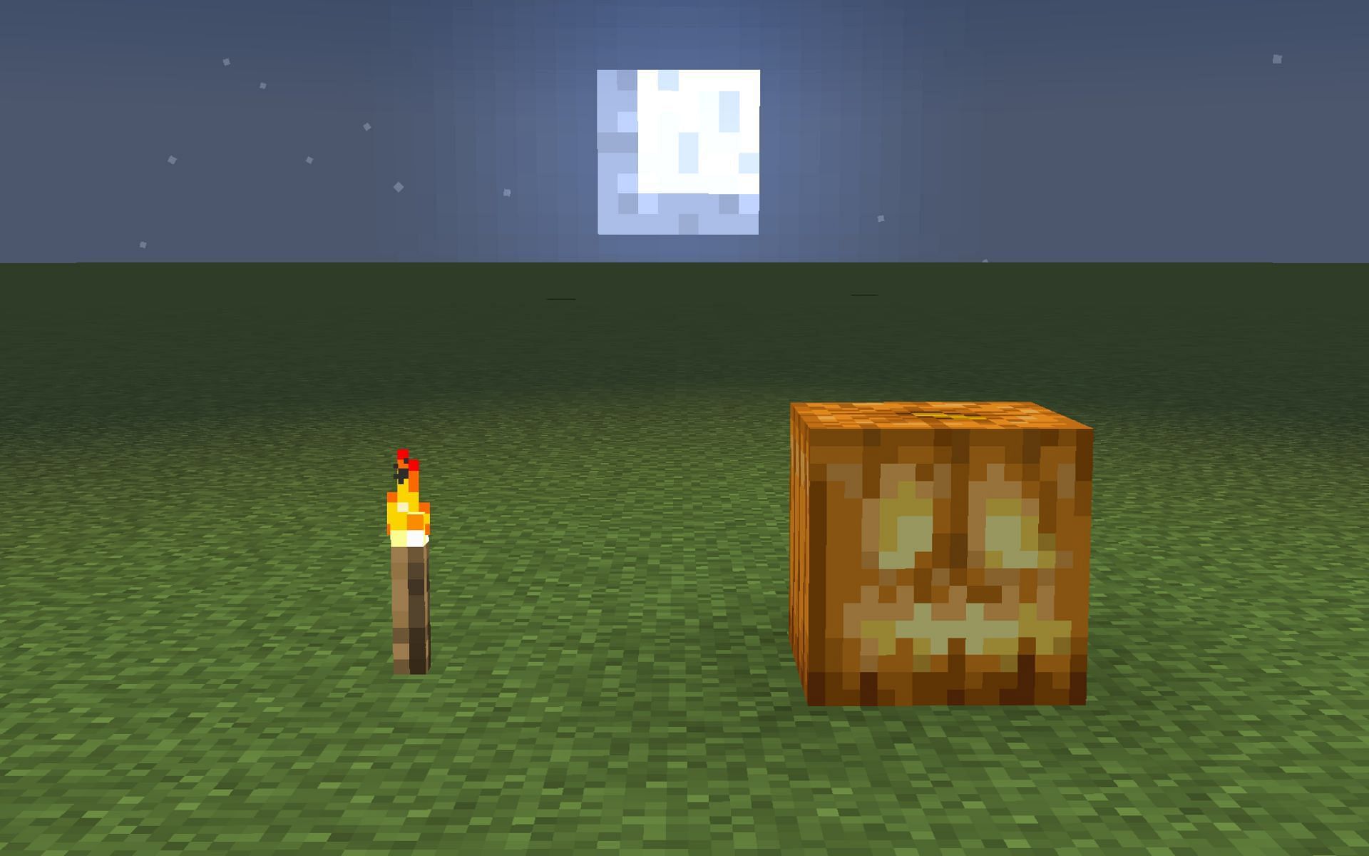 Both light sources (Image via Minecraft)