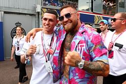 Video: Conor McGregor shadowboxes and poses for selfies at Haas pit in Monaco F1 Grand Prix
