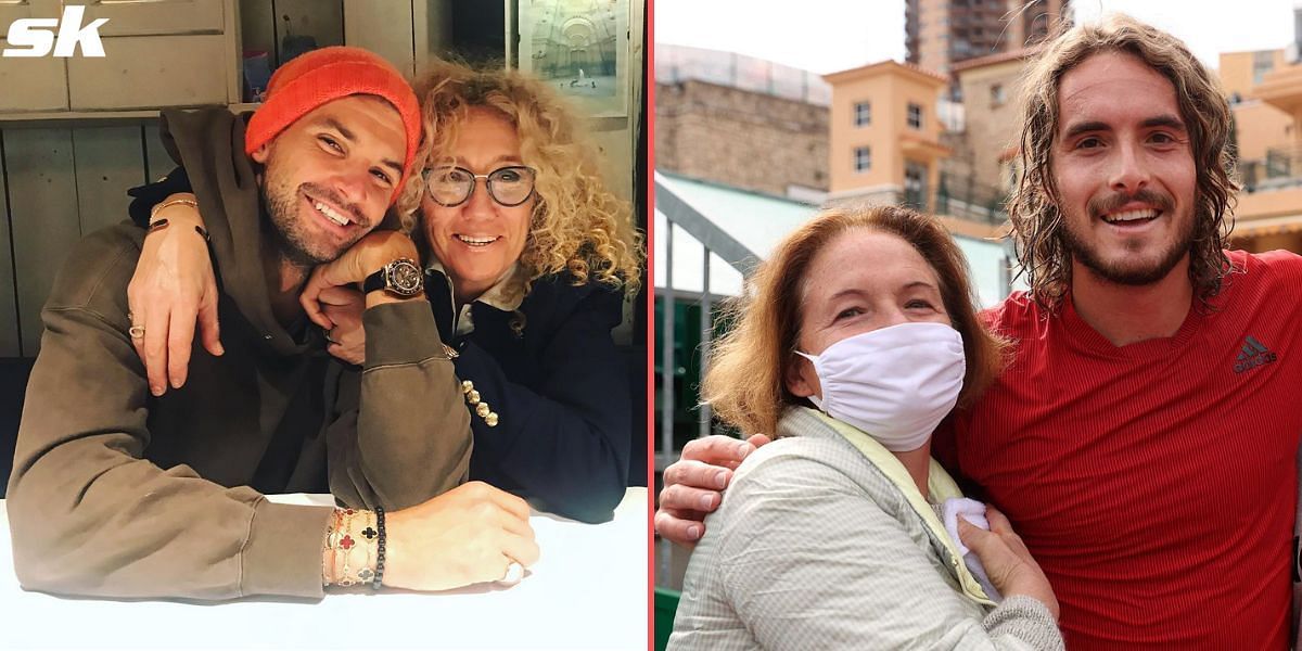Tennis players Tsitsipas and Dimitrov sent emotional messages to their mothers on Sunday