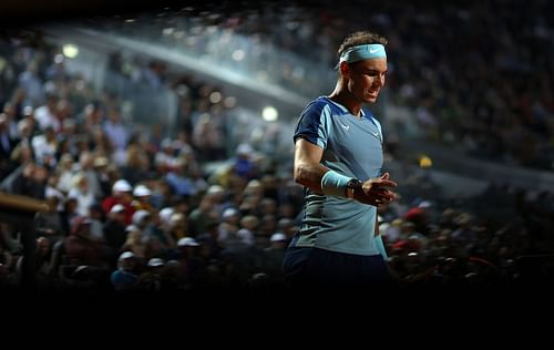 Rafael Nadal in action in Rome