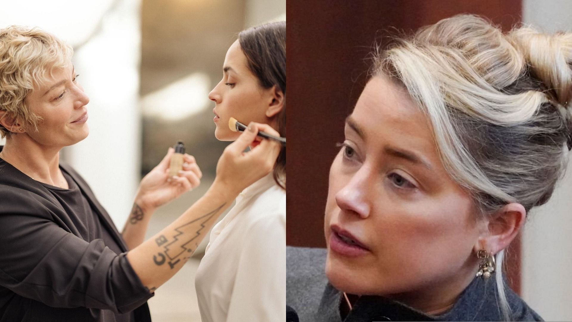 Amber Heard&rsquo;s former makeup artist Melanie Inglessis testified in her ongoing defamation trial with Johnny Depp (Image via Melanie Inglessis/Instagram and Getty Images)